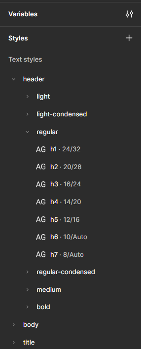 DS Text Styles